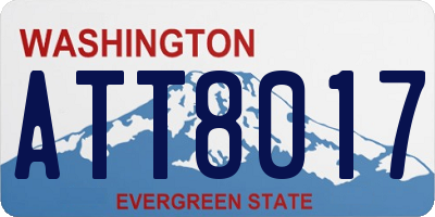 WA license plate ATT8017