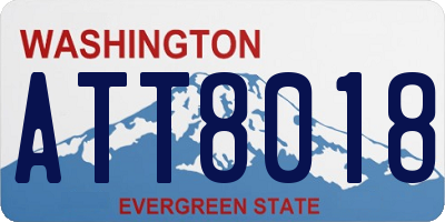 WA license plate ATT8018