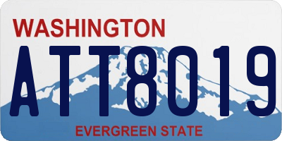 WA license plate ATT8019