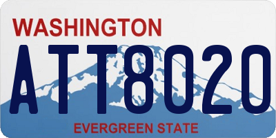 WA license plate ATT8020