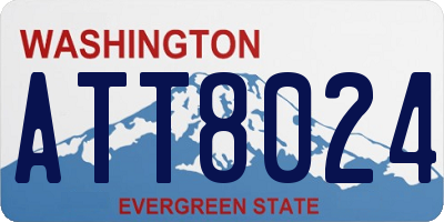 WA license plate ATT8024