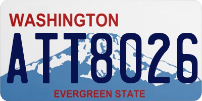 WA license plate ATT8026