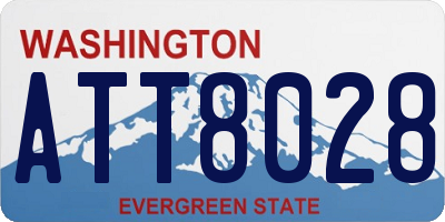 WA license plate ATT8028