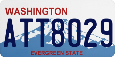 WA license plate ATT8029