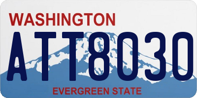 WA license plate ATT8030