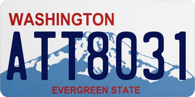 WA license plate ATT8031