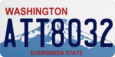 WA license plate ATT8032