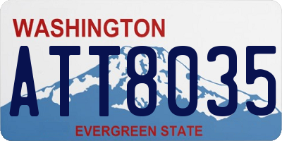 WA license plate ATT8035