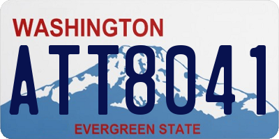 WA license plate ATT8041
