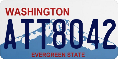 WA license plate ATT8042