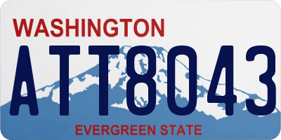 WA license plate ATT8043