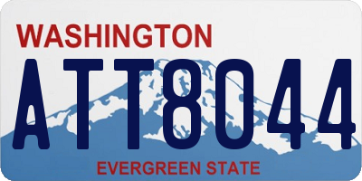 WA license plate ATT8044