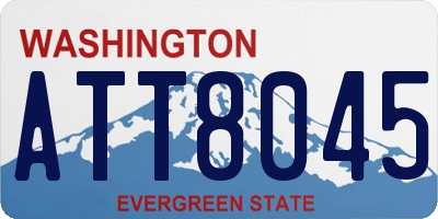 WA license plate ATT8045