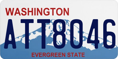 WA license plate ATT8046