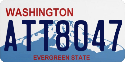WA license plate ATT8047