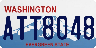 WA license plate ATT8048