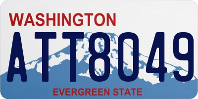 WA license plate ATT8049