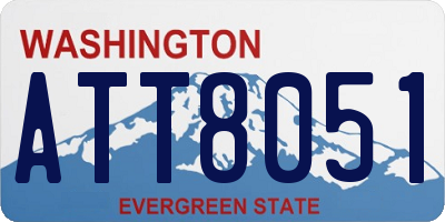 WA license plate ATT8051