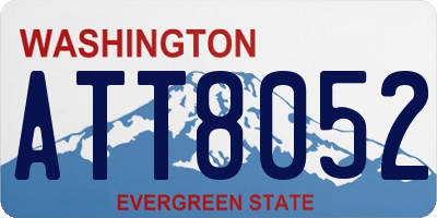 WA license plate ATT8052