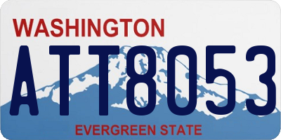 WA license plate ATT8053