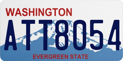 WA license plate ATT8054