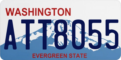 WA license plate ATT8055
