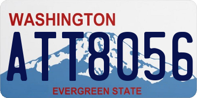 WA license plate ATT8056