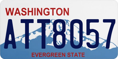 WA license plate ATT8057