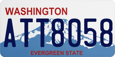 WA license plate ATT8058