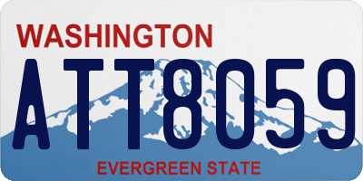 WA license plate ATT8059