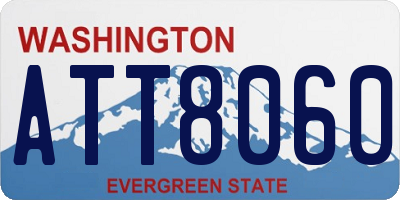 WA license plate ATT8060
