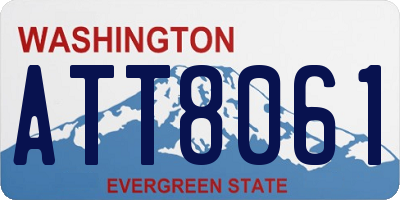 WA license plate ATT8061