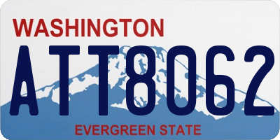 WA license plate ATT8062