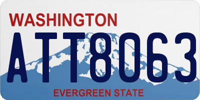 WA license plate ATT8063