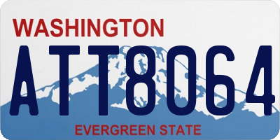 WA license plate ATT8064