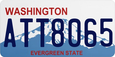 WA license plate ATT8065
