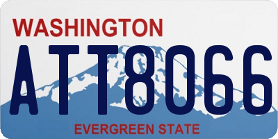 WA license plate ATT8066