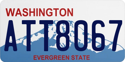 WA license plate ATT8067
