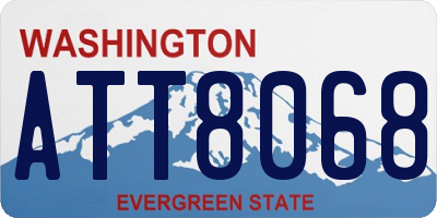 WA license plate ATT8068