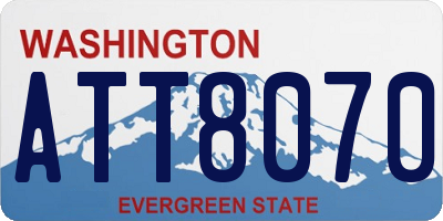 WA license plate ATT8070