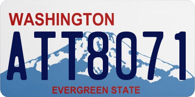 WA license plate ATT8071