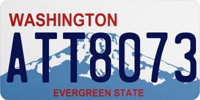 WA license plate ATT8073