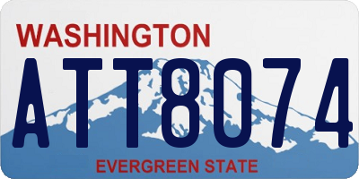 WA license plate ATT8074