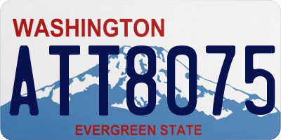 WA license plate ATT8075