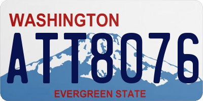 WA license plate ATT8076