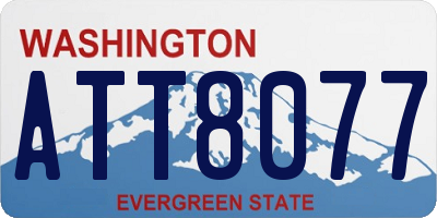 WA license plate ATT8077