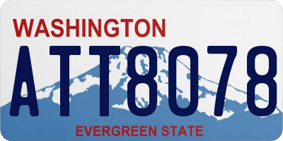 WA license plate ATT8078
