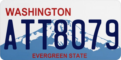 WA license plate ATT8079