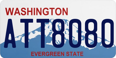 WA license plate ATT8080