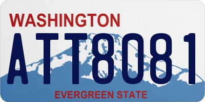 WA license plate ATT8081